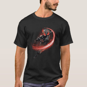 T-shirt Aquaman   Black Manta Red Swipe Graphic