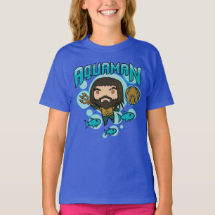 T-shirt Aquaman   Chibi Aquaman Graphisme sous-marin