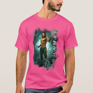 T-shirt Aquaman Film Mode Vie Marine Col V drôle Femme