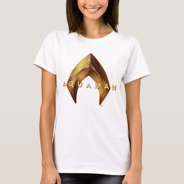 T-shirt Aquaman | Golden Aquaman Logo (Devant)