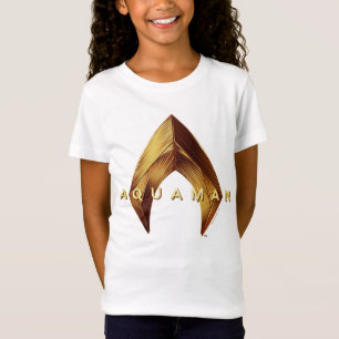 T-Shirt Aquaman   Golden Aquaman Logo