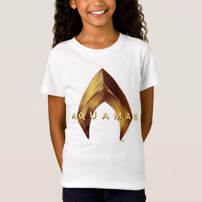 T-Shirt Aquaman | Golden Aquaman Logo (Devant)