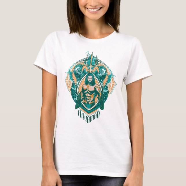 T-shirt Aquaman | Graphique Aquaman & Trenchers (Devant)