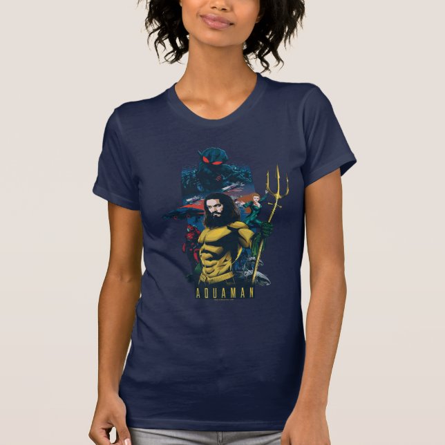 T-shirt Aquaman | Orin, Mera et Black Manta Graphic (Devant)
