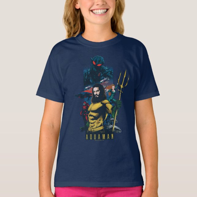 T-shirt Aquaman | Orin, Mera et Black Manta Graphic (Devant)
