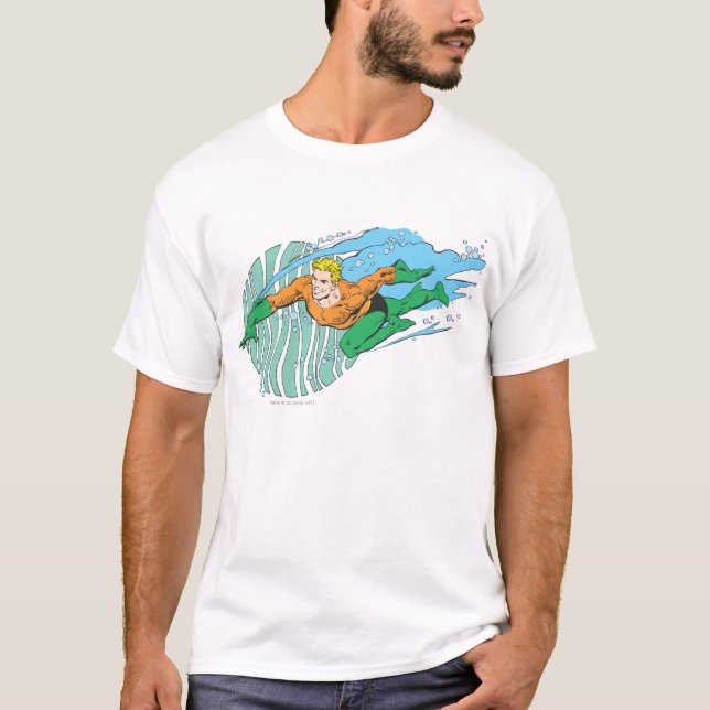 T-shirt Aquaman saute à gauche (Devant)