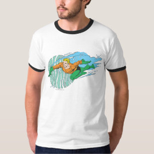 T-shirt Aquaman saute à gauche