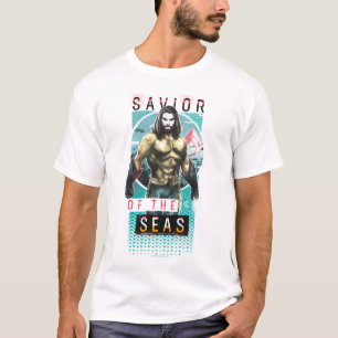 T-shirt Aquaman   "Sauveur Des Mers" Graphique Moderniste