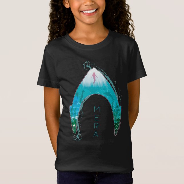 T-Shirt Aquaman | See Through Mera Symbol Ocean Graphic (Devant)