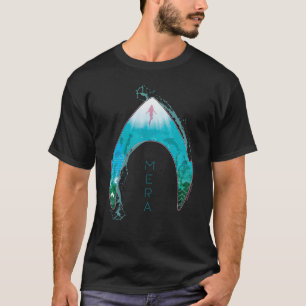 T-shirt Aquaman   See Through Mera Symbol Ocean Graphic