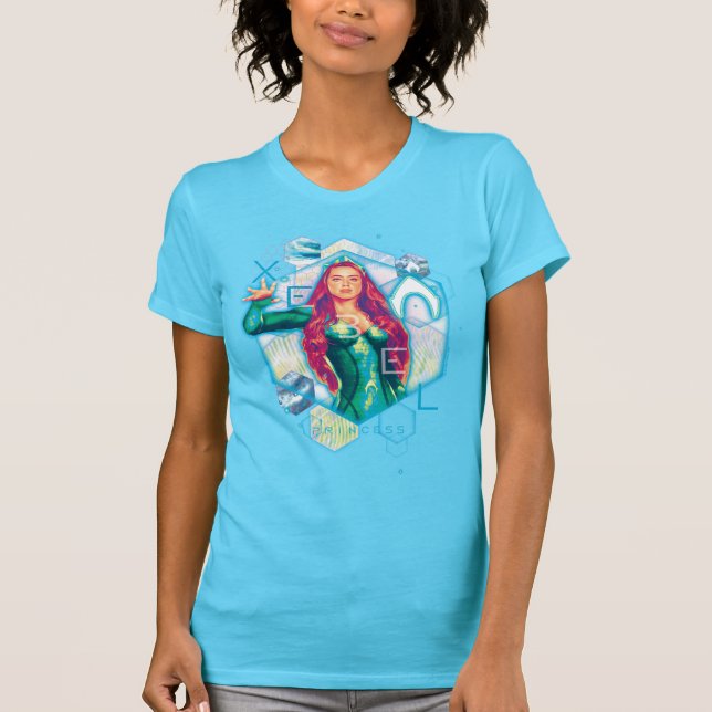 T-shirt Aquaman | Xebel Princess Mera Hexagonal Graphic (Devant)