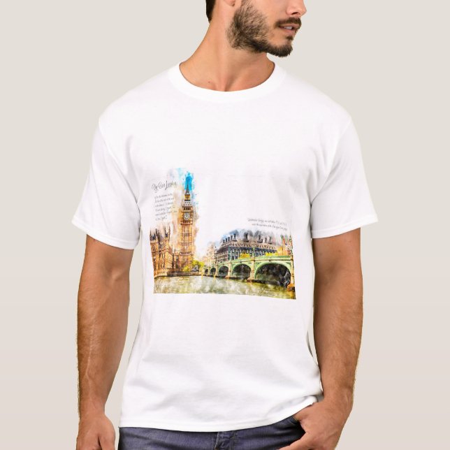 T-shirt Aquarell de Big Ben London (Devant)