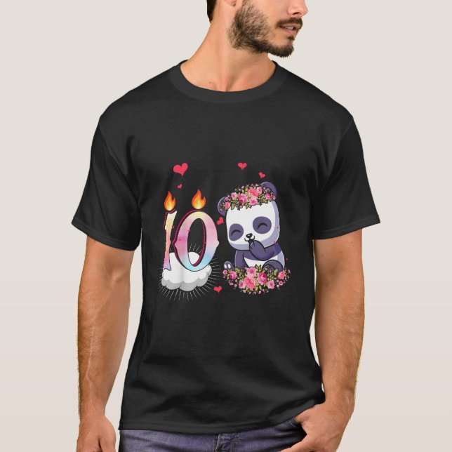 T-shirt Aquarelle 10E 10 Panda (Devant)