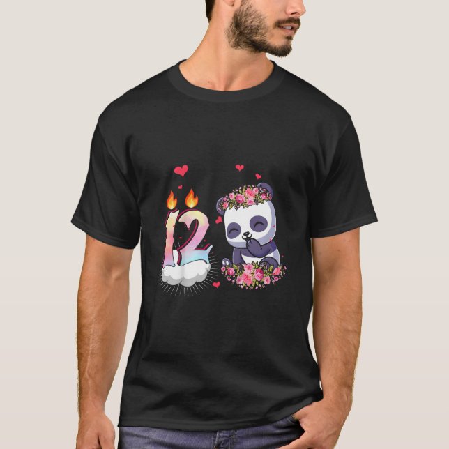 T-shirt Aquarelle 12e 12 Panda (Devant)