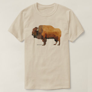 T-shirt Aquarelle American Buffalo (Bison)