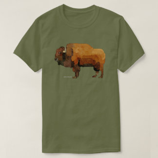 T-shirt Aquarelle American Buffalo (Bison)