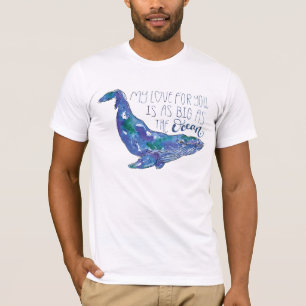 T-shirt Aquarelle - Amour aussi grand que l'océan