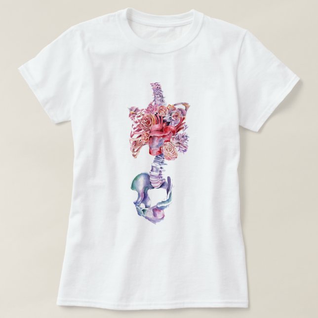 T-shirt Aquarelle Anatomie Coeur (Design devant)