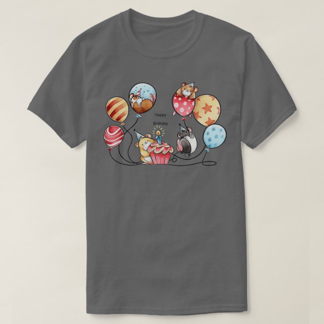 T-shirt Aquarelle animale (Design devant)