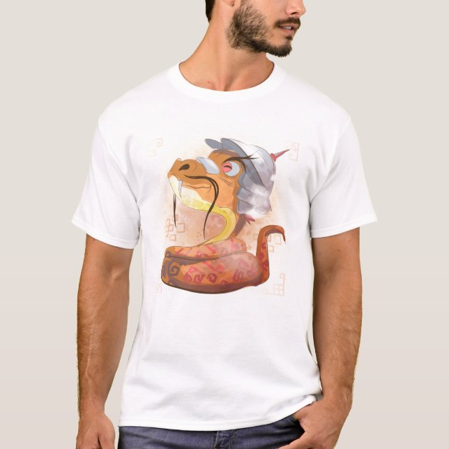 T-shirt Aquarelle Année du Serpent, Samouraï (Devant)