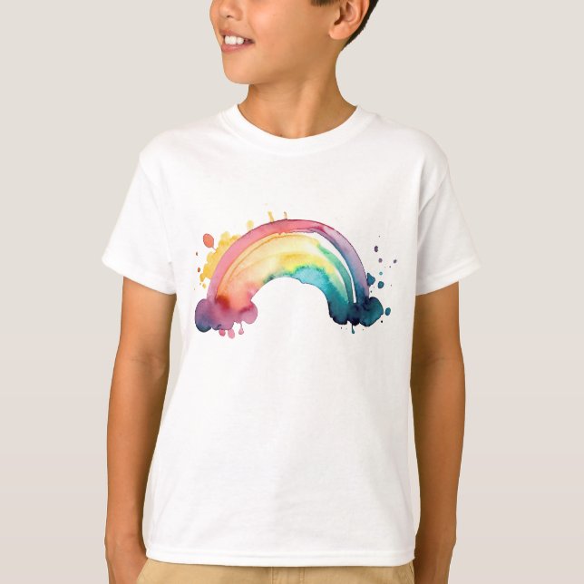 T-shirt Aquarelle arc-en-ciel (Devant)