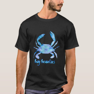 T-shirt Aquarelle artistique Bleue Crabe Bleu Beautés