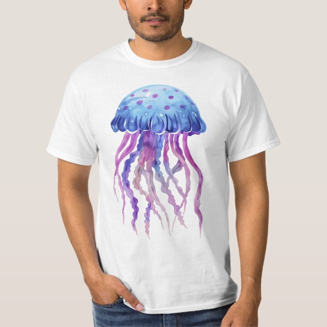 T-shirt Aquarelle artistique méduse (Devant)