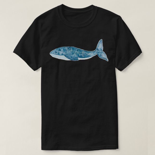 T-shirt Aquarelle Baleine bleue 1 (Design devant)