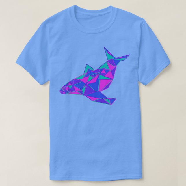 T-shirt Aquarelle Baleine géométrique Poisson vectoriel gé (Design devant)