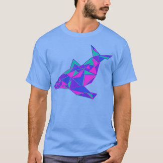T-shirt Aquarelle Baleine géométrique Poisson vectoriel gé