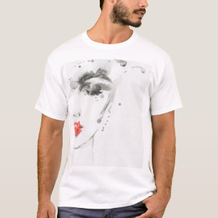 T-shirt Aquarelle Beauté : Illustration de portrait fémini