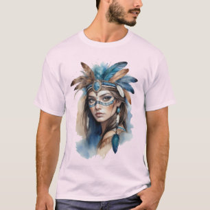 T-shirt Aquarelle Beauté tribale : Esprit d'art bohème