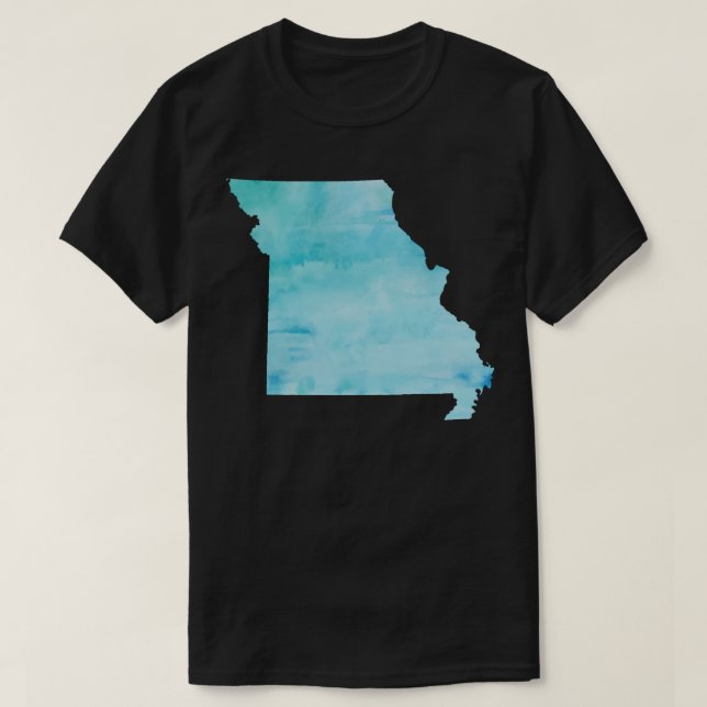 T-shirt Aquarelle bleue Missouri (Design devant)
