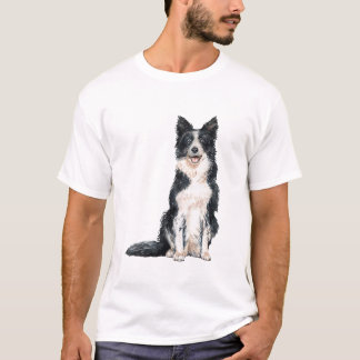 T-shirt Aquarelle Bordure Collie Pour Les Propriétaires De