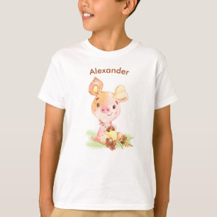 T-shirt Aquarelle Brown Petite Piggy