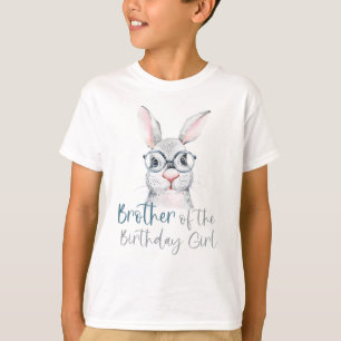 T-shirt Aquarelle Bunny Frère de la fille d'anniversaire