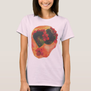 T-shirt Aquarelle Cerise et poires de poulet vert Cactus