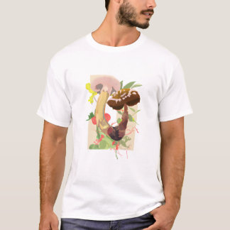 T-shirt Aquarelle Champignons Abstraits