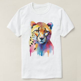 T-shirt Aquarelle Cheetah