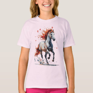 T-Shirt Aquarelle Cheval Majestueux - Esprit Fougu