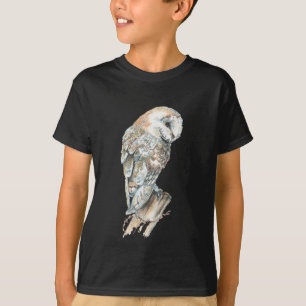 T-shirt Aquarelle Chouette Oiseau Nature Art