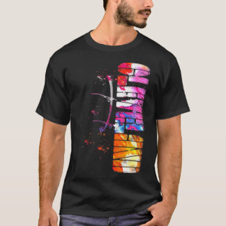 T-shirt Aquarelle Cleveland Cleveland Lettres Clevela