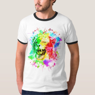 T-shirt Aquarelle colorée - Lion De Juda