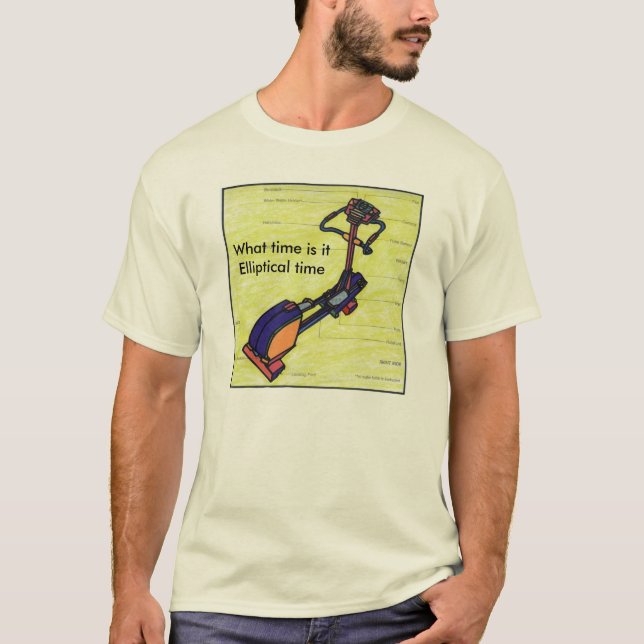 T-shirt Aquarelle colorée Vélo elliptique Fitness (Devant)