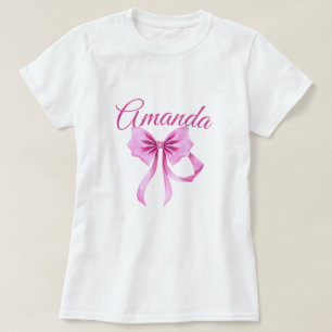T-shirt Aquarelle Coquette Rose Bow Sweet 16 Anniversaire