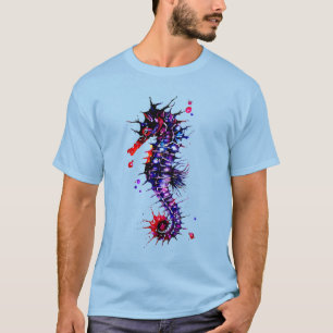 T-shirt Aquarelle couleur de cheval de mer
