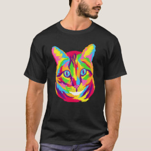 T-shirt Aquarelle couleurs arc-en-ciel propriétaires chats