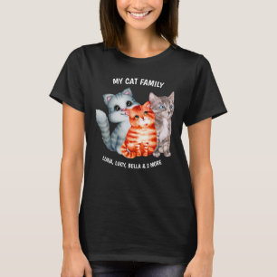 T-shirt Aquarelle Cute Kitten Chats colorés