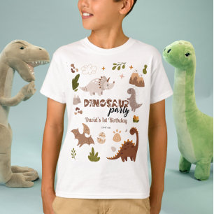 T-shirt Aquarelle Cute Neutral Dinosaur fête Anniversaire