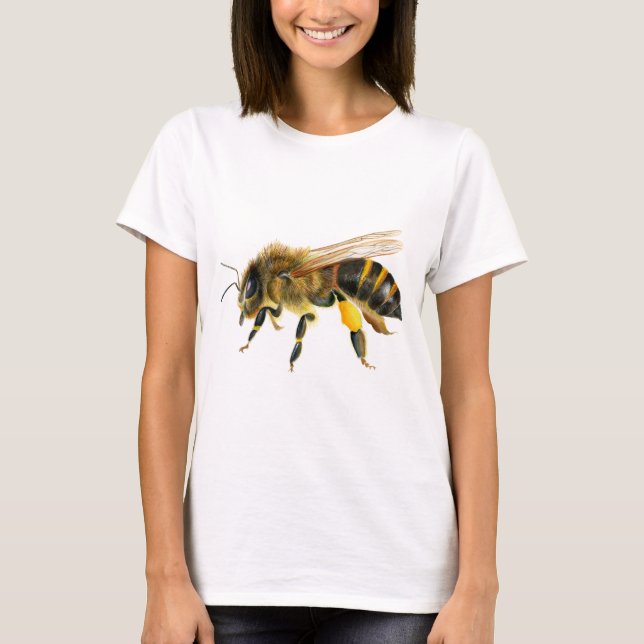 T-shirt Aquarelle d'Abeille de miel (Devant)